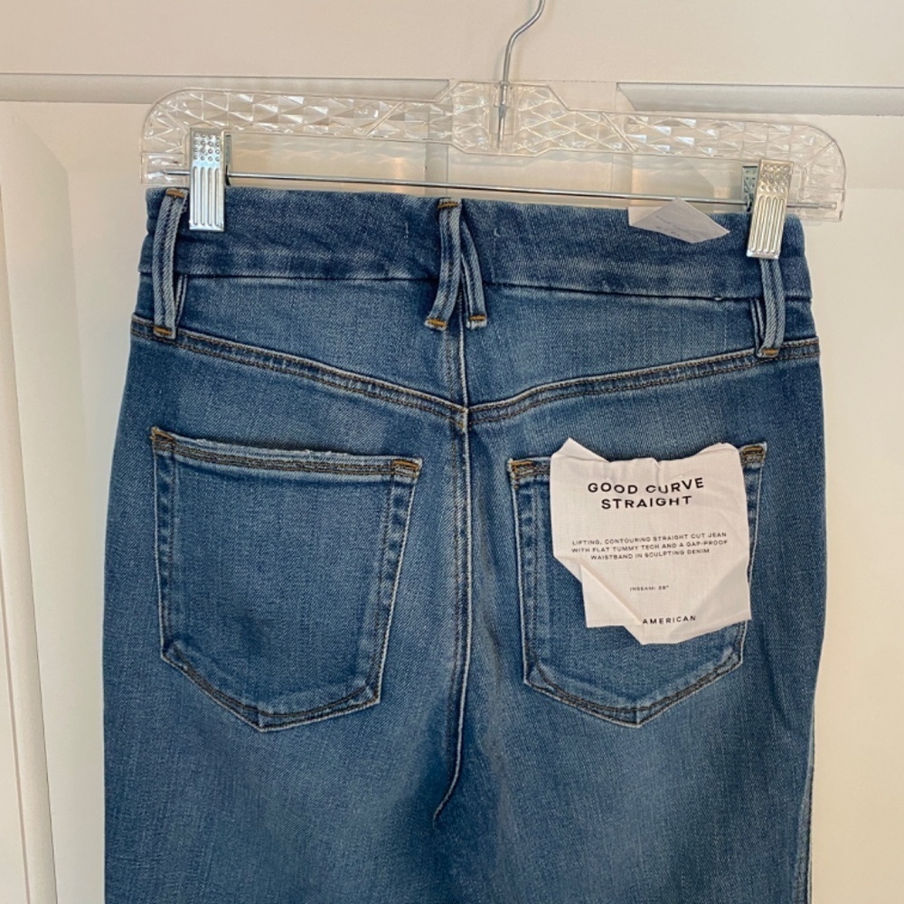 New! Good American Good Curve Straight Jean in Indigo nwt 33906 - Picture 9 of 16